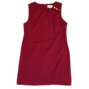 Pappagallo Dress Womens 16 Red Gold Twiggy Romantic‎ Event Wedding Gala Party